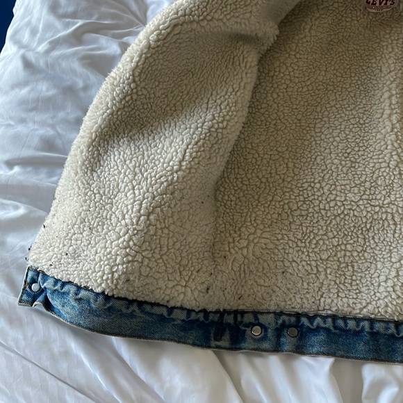 Levis vintage mens jean jacket Sherpa linied size XS made in USA - Picture 6 of 10